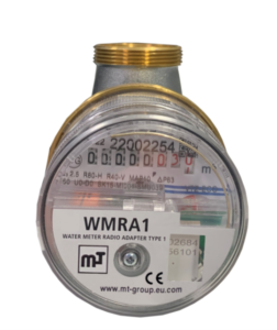 Messkopf Typ MT-MODUMESS-WAZ-KOPF-VTZ-ALLME-M38,5x1,5-REDAC mit eingesetztem und verschraubtem MT REDAC Funkadapter WMRA1